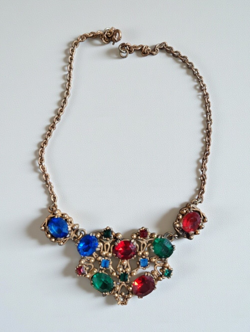 Antique Early Czech Glass Necklace